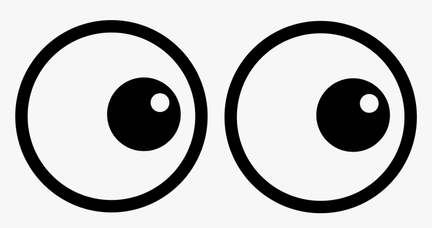 Transparent Eyes Clipart Black And White - Big Cartoon Eyes, HD Png Download, Free Download