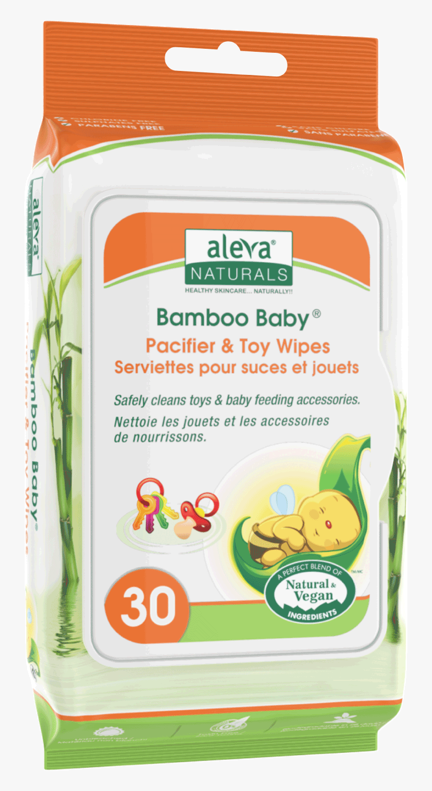 30ct Pacifier Toy Wipes Sq - Aleva Naturals Bamboo Baby Pacifier Toy Wipes Review, HD Png Download, Free Download