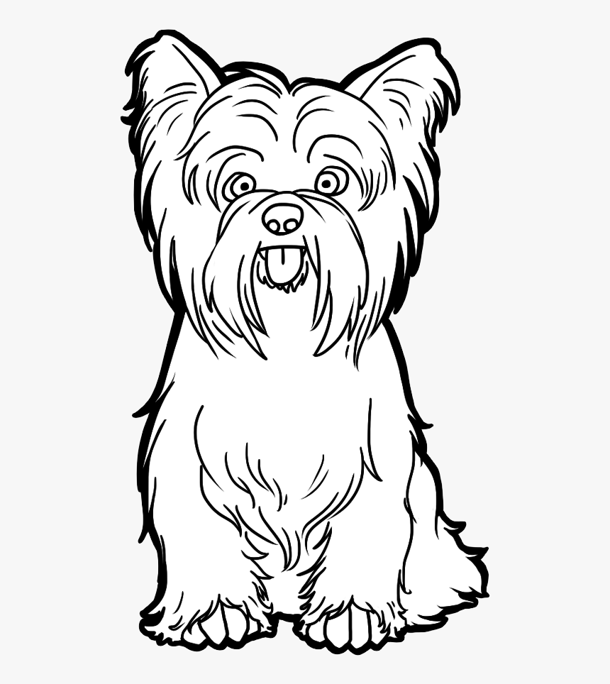 Dog Png Clipart - Yorkshire Terrier Easy Drawing, Transparent Png, Free Download