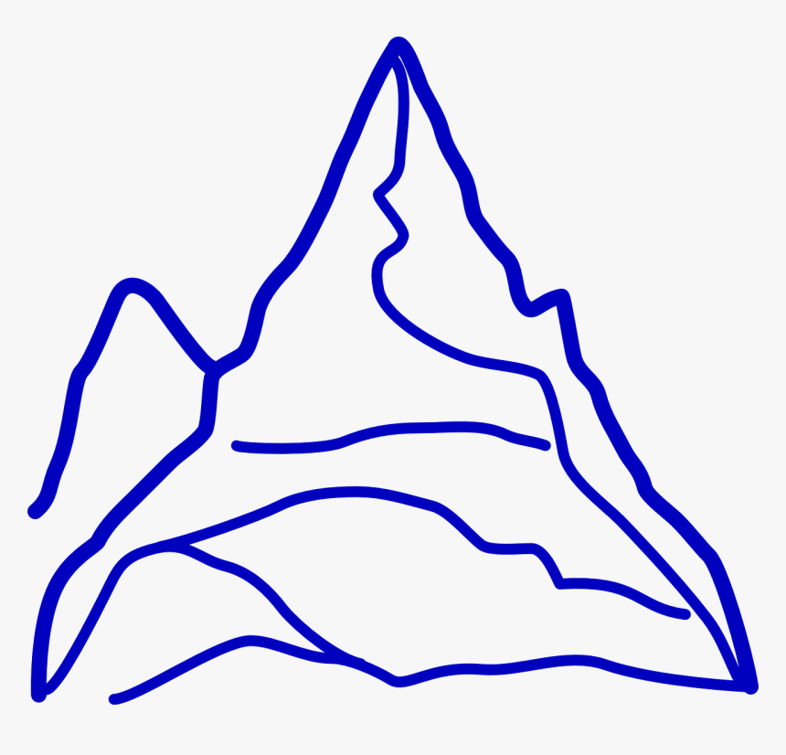 Mountain Svg Clip Arts - Mt Everest Drawing Easy, HD Png Download, Free Download