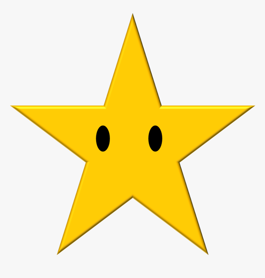 Mario Star With Eyes Png - Yellow Star Icon Svg, Transparent Png, Free Download