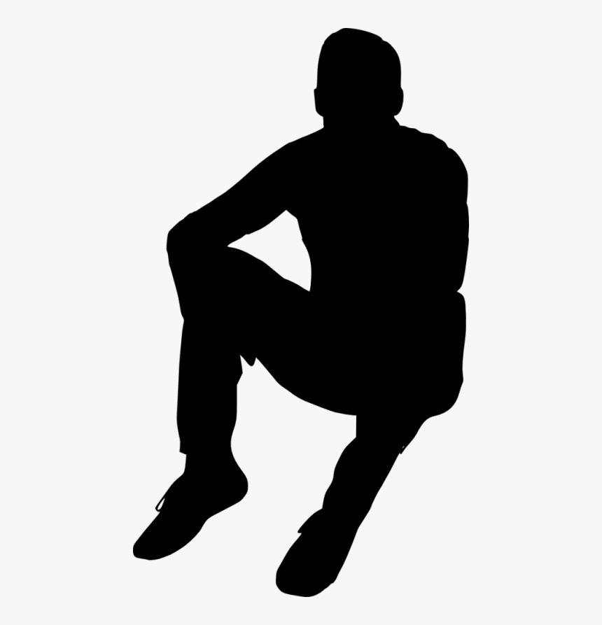 Clip Art Sitting Free Images Toppng - Sitting Person Silhouette Png, Transparent Png, Free Download