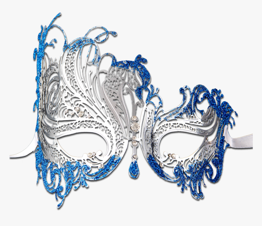 Glitter Series Swan Metal Filigree Laser Cut Venetian - Transparent Masquerade Mask Mask, HD Png Download, Free Download