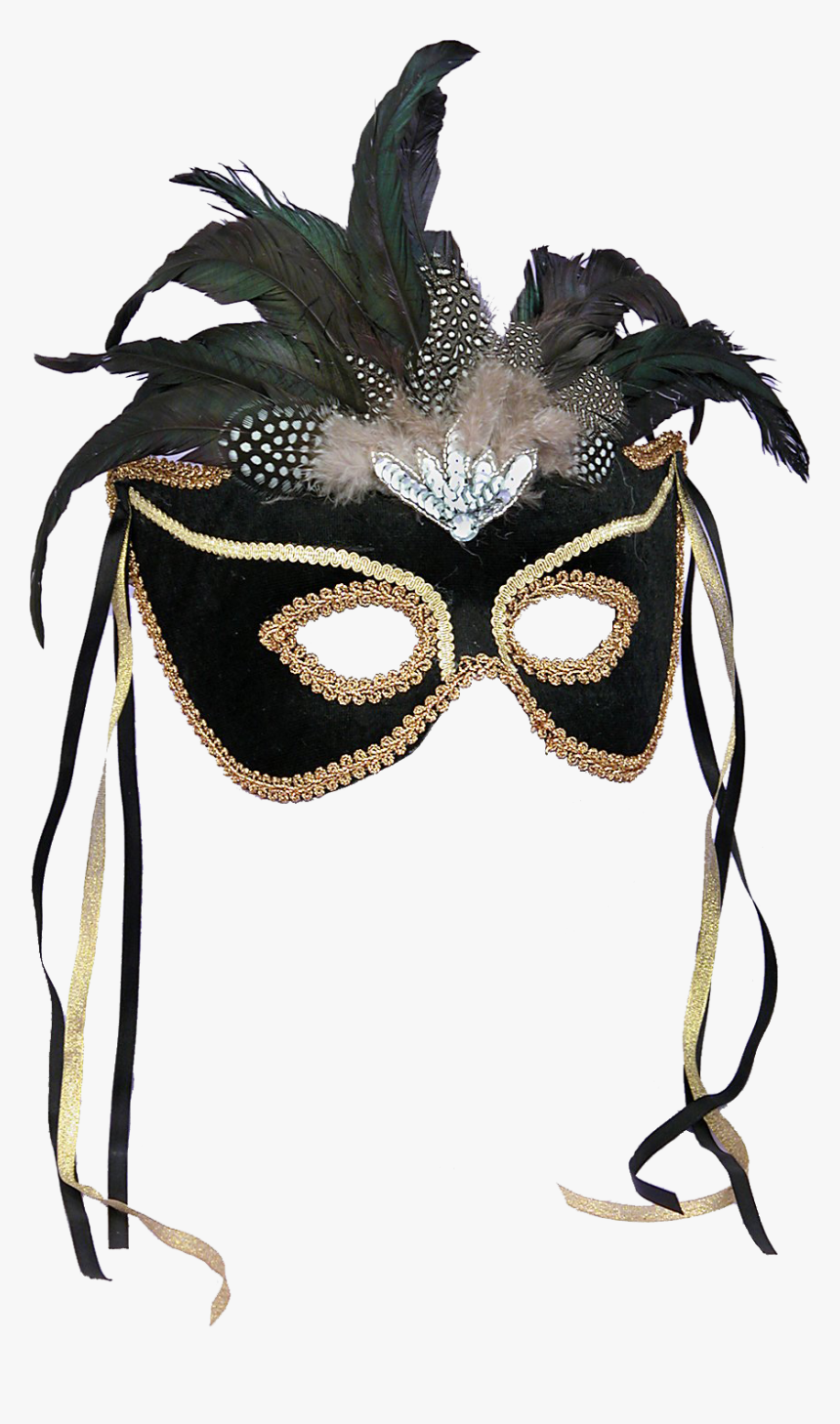 Phantom Ball Masquerade Mask Halloween Costume Feather - Masquerade Ball Gowns With Masks, HD Png Download, Free Download