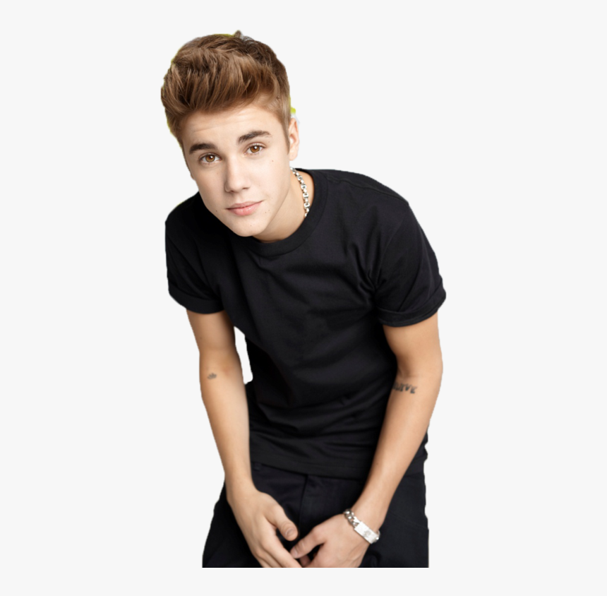 Justin Bieber Png Photos - Justin Bieber Black T Shirt, Transparent Png, Free Download