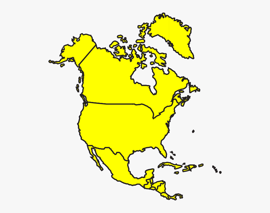 North America Svg Clip Arts - Blank North America Map, HD Png Download, Free Download