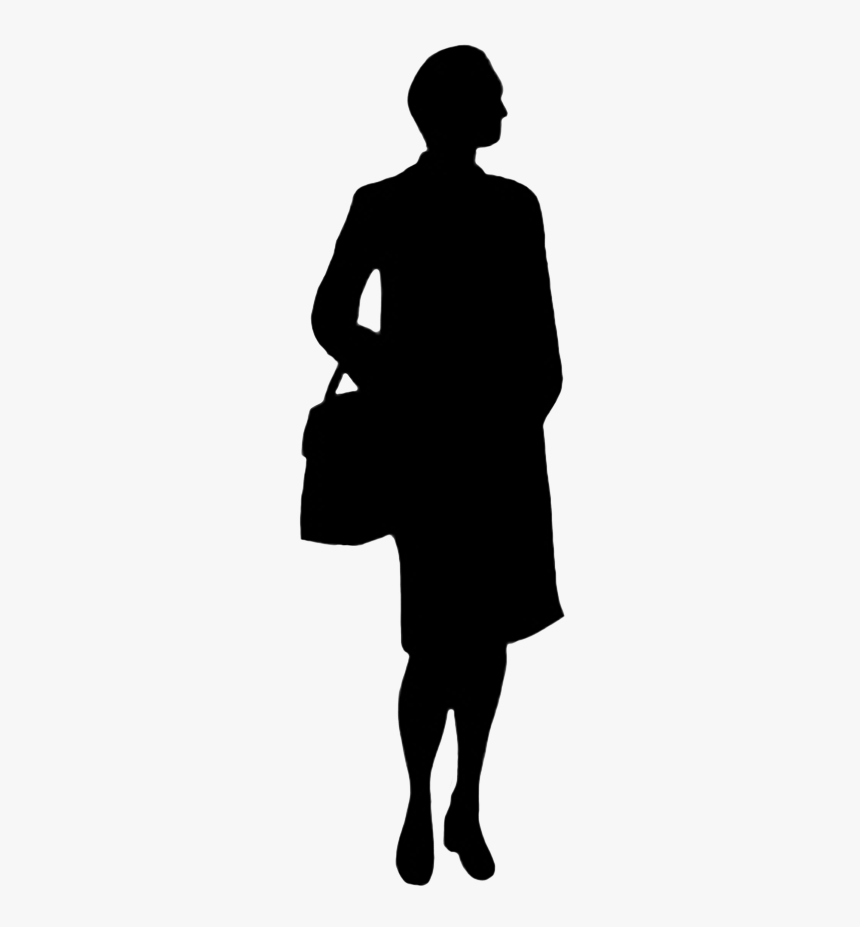 Woman With Bag - Woman With Bag Silhouette Png, Transparent Png, Free Download