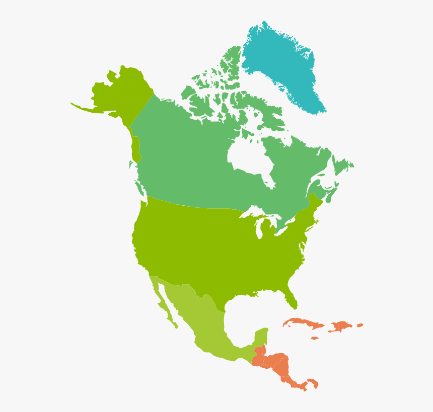 North America Map Free Png Image - High Resolution North America Map Png, Transparent Png, Free Download