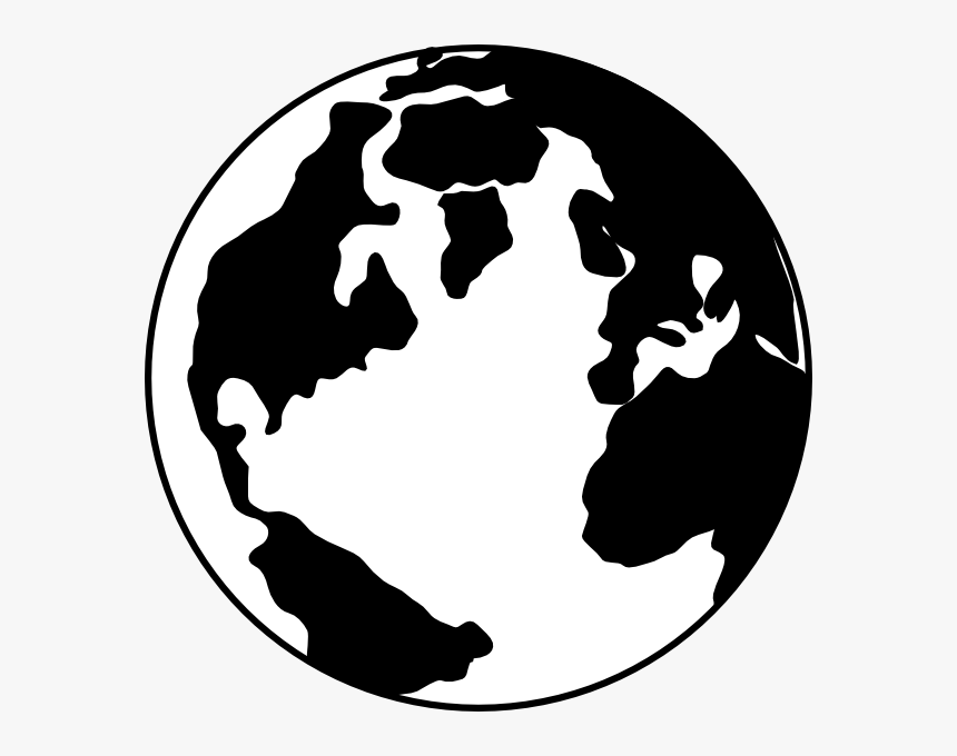 World - Clipart - Black - And - White - World Black And White Png, Transparent Png, Free Download