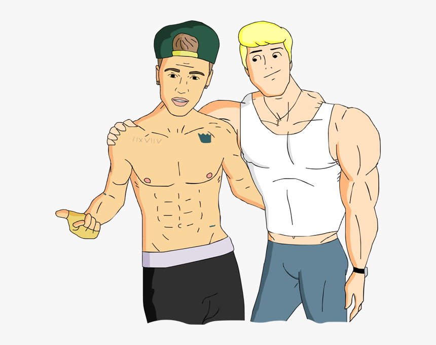 Fred Jones With Justin Bieber-hvs8612 - Justin Bieber Drawing Cartoon, HD Png Download, Free Download