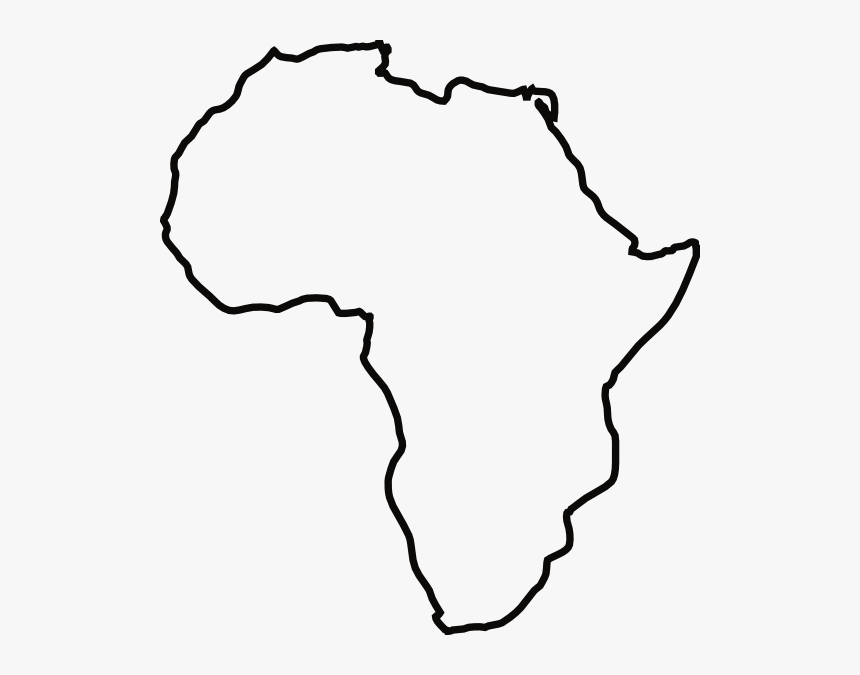 Africa Map Outline Png Africa Outline Png - Africa Drawing, Transparent Png - Kindpng