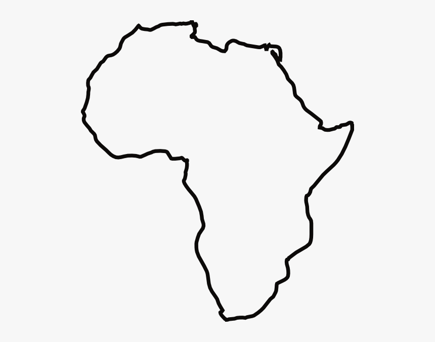 Africa Outline Png - Africa Drawing, Transparent Png, Free Download