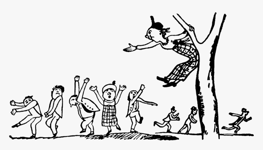 Black White, Drawing, Vintage, Victorian, Old Fashioned - Children Dancing Cartoon, HD Png Download, Free Download