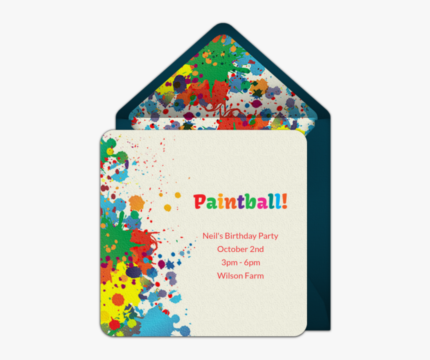 Free Paintball Printable Invitation, HD Png Download, Free Download