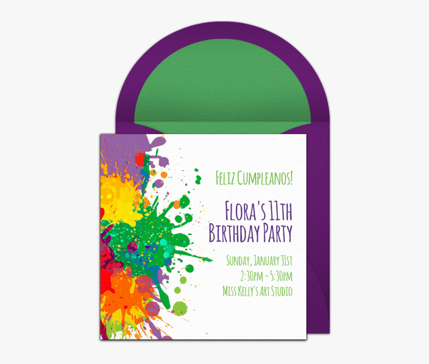 Paint Splash Invite, HD Png Download, Free Download