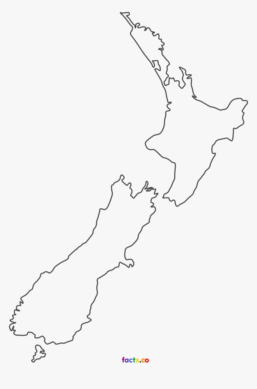 Outline New Zealand Map, HD Png Download, Free Download