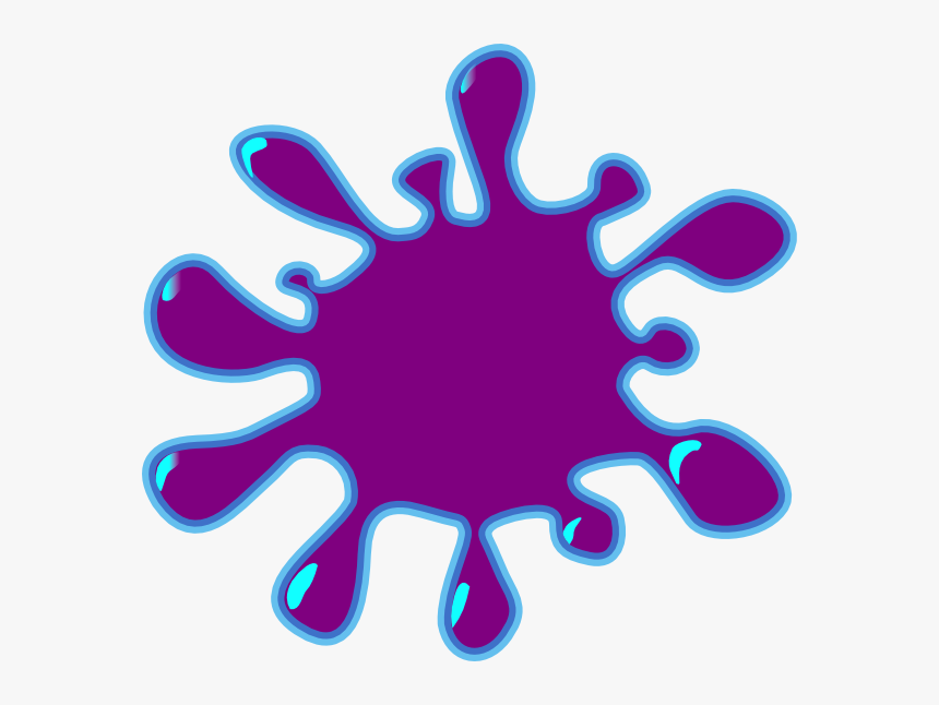 Purple Splash Clip Art At Clker - Splash Clip Art, HD Png Download, Free Download