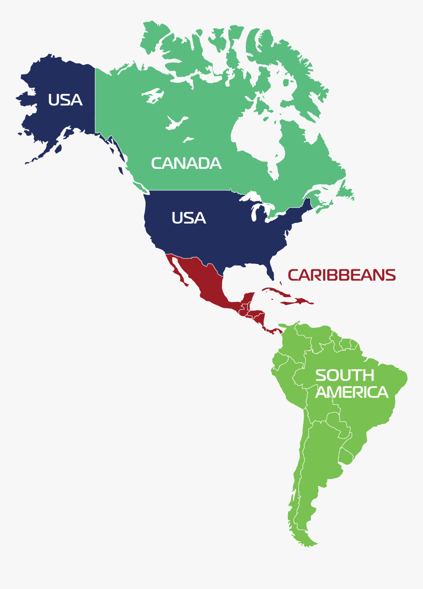 North Central South America Map Carolina Map