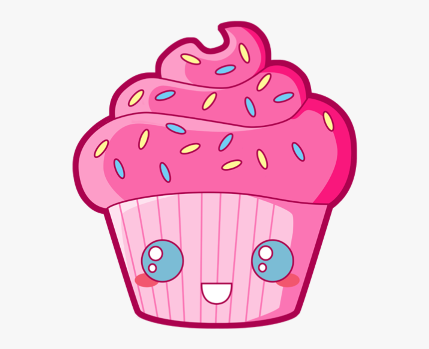 Kawaii Candy Png - Cupcake Cartoon, Transparent Png, Free Download