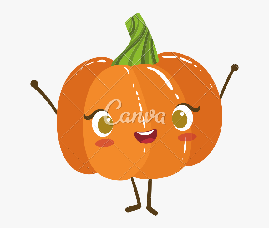 Kawaii Pumpkin Png - Pumpkin With Arms And Legs, Transparent Png, Free Download