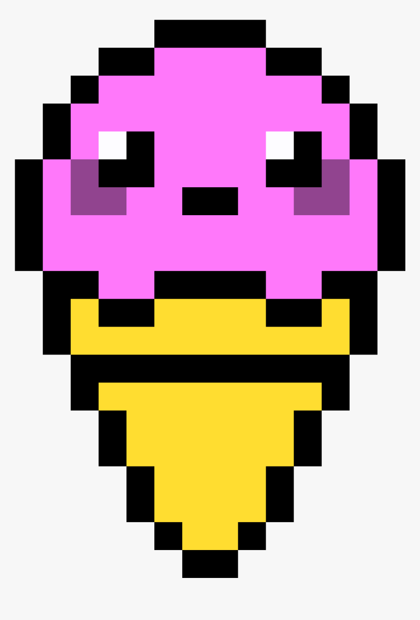 Clip Art Pixel Art Kawaii - Pixel Ice Cream Cone, HD Png Download, Free Download