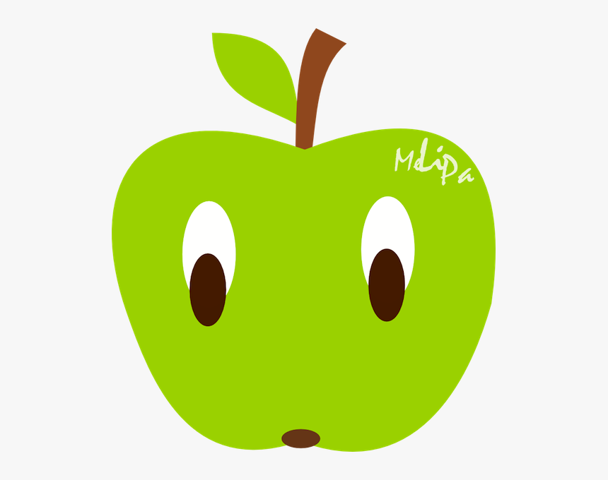 Cute - Apple - Clip - Art - Granny Smith, HD Png Download, Free Download