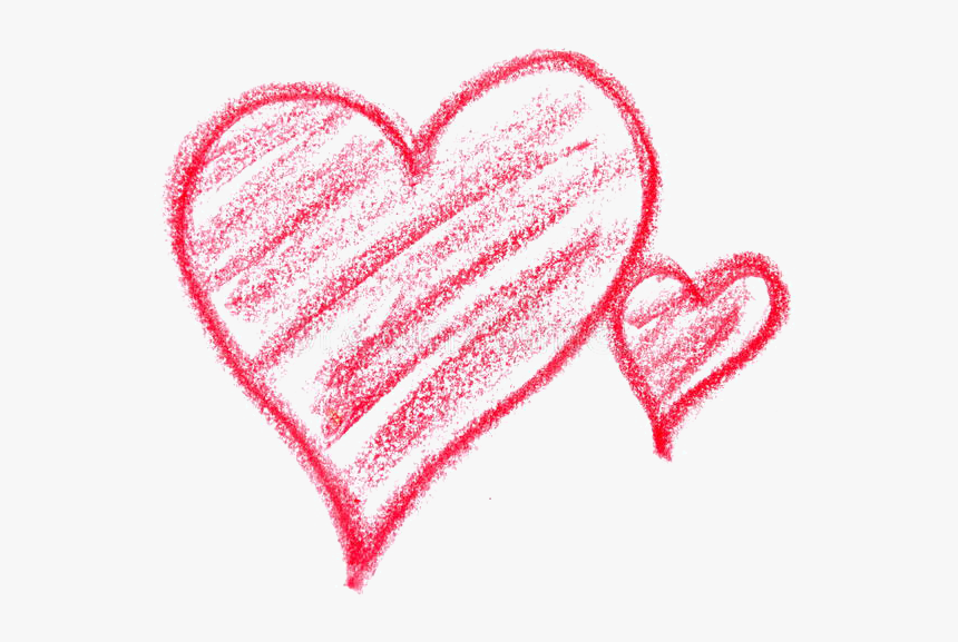 Crayon Heart Clipart - Pink Crayon Heart Png, Transparent Png, Free Download