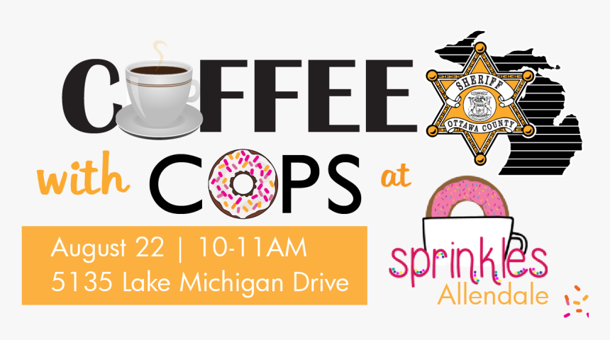 Coffee With Cops Allendale - Oakland County Sheriff, HD Png Download, Free Download