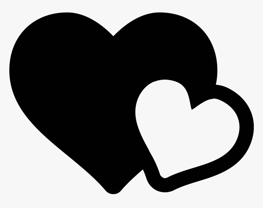 The Icon Shows Two Heart Shapes - Love Icon Png, Transparent Png, Free Download