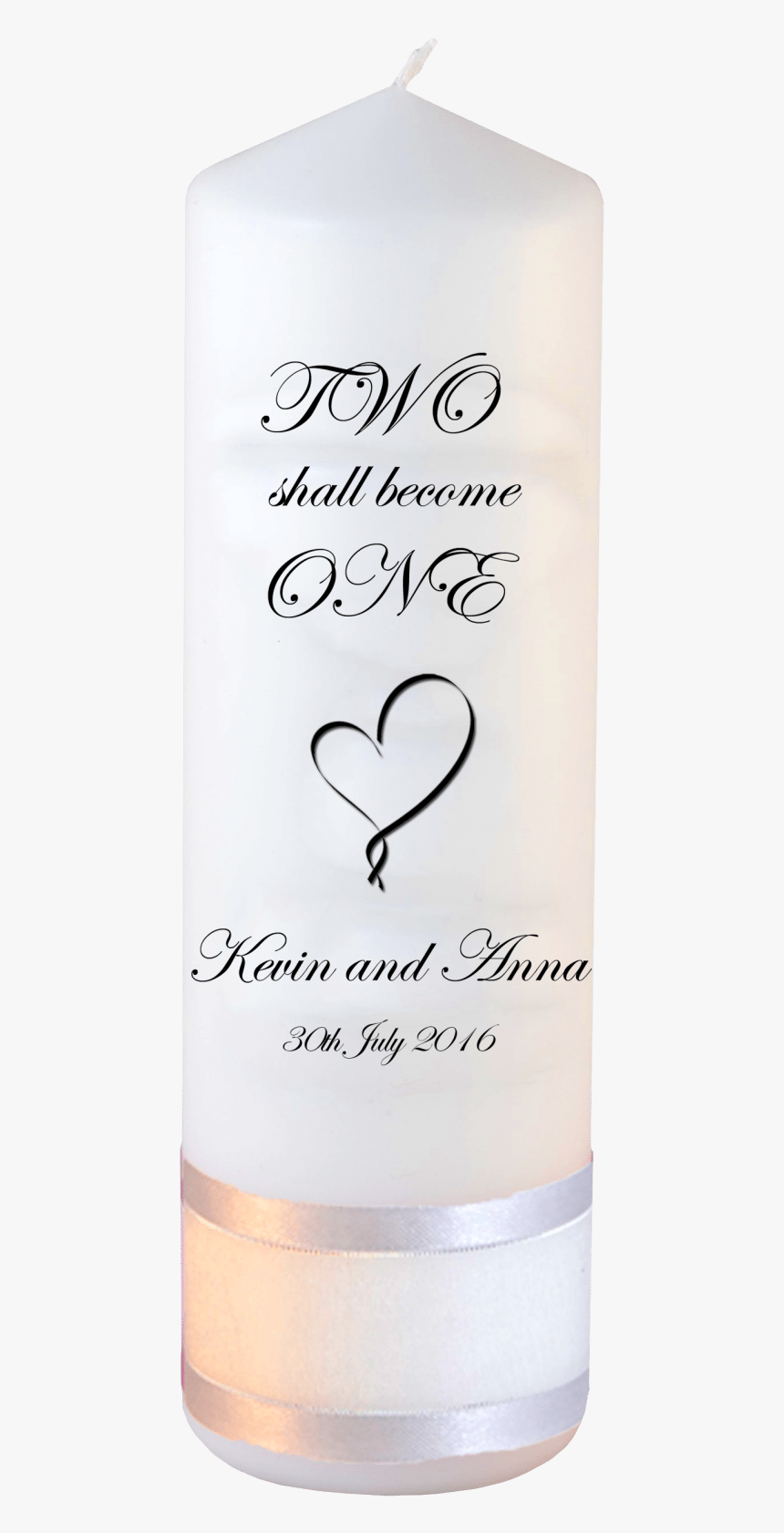 Wedding Candle Inscription Font 2 Heart - Energetiks, HD Png Download, Free Download