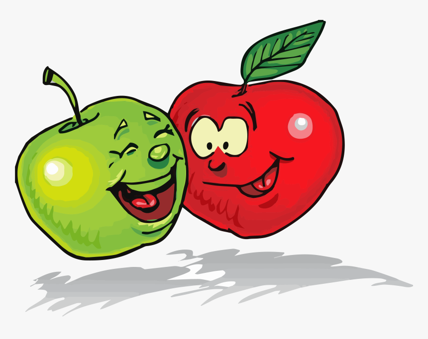 Apple Green Red Clipart Png - Healthy Food Clipart, Transparent Png, Free Download