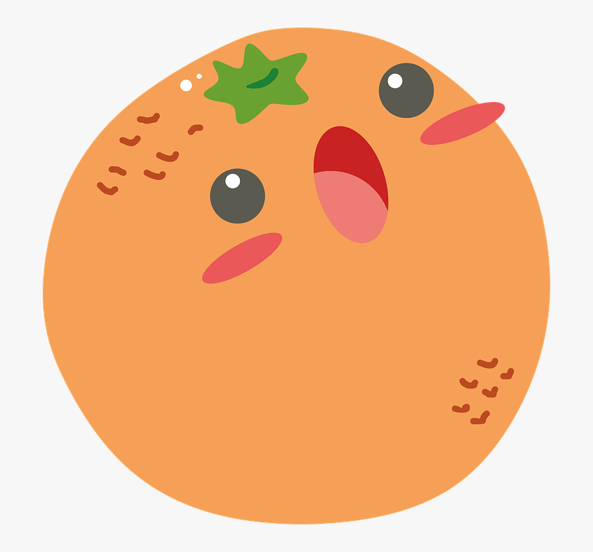 Cute Cartoon Food 11, - Orange You Glad To See Me, HD Png Download, Free Download