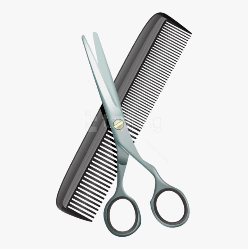 Scissors Clipart Comb - Barber Scissors And Comb Png, Transparent Png, Free Download