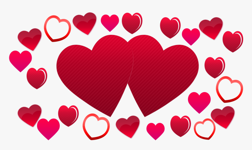 Two Hearts Background Plenty Of Love Hearts Png « Free - Love Heart Background Png, Transparent Png, Free Download