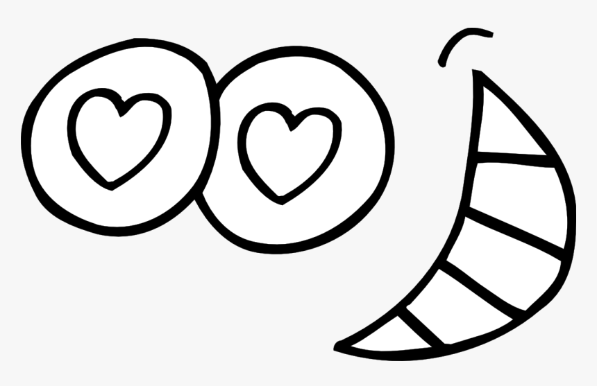 Eye Coloring Pages For Kids 21 Eye Coloring Pages Two - Heart Eyes Black And White, HD Png Download, Free Download