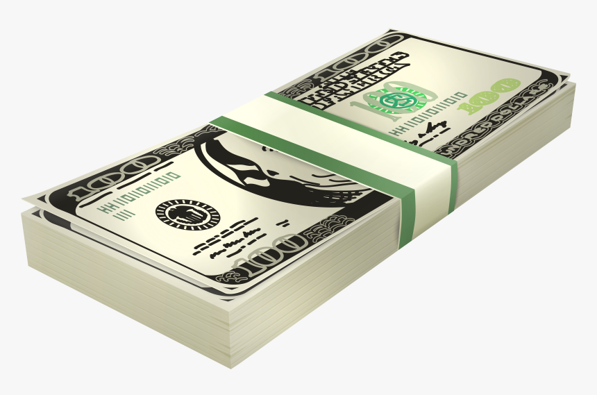 Stack Of 100 Us Dollar Banknotes Png Clipart - Dollar Stack Png, Transparent Png, Free Download