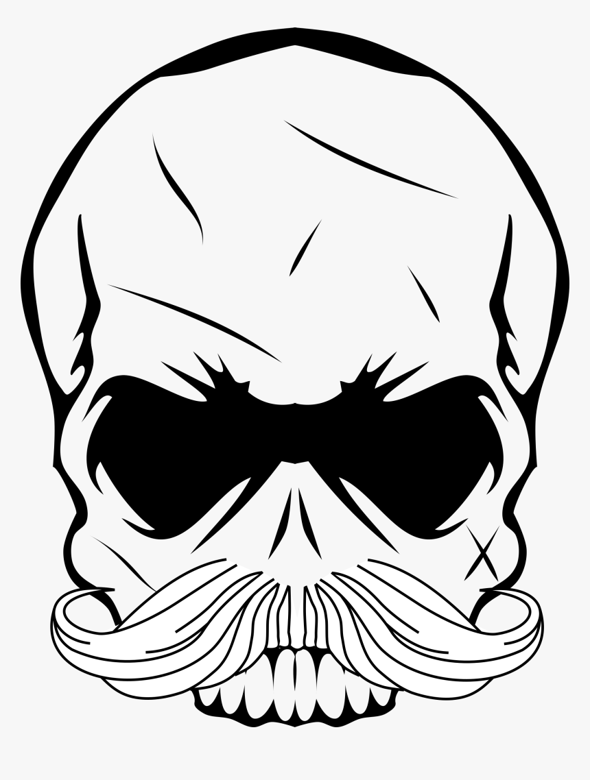 Skull Mustache Clip Arts - Death Png, Transparent Png, Free Download