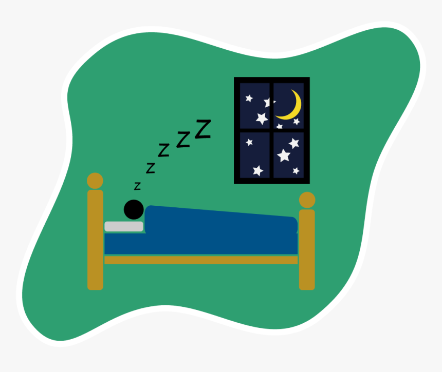 Illustration Of Person In Bed With Night Sky Behind - Illustration, HD Png Download, Free Download