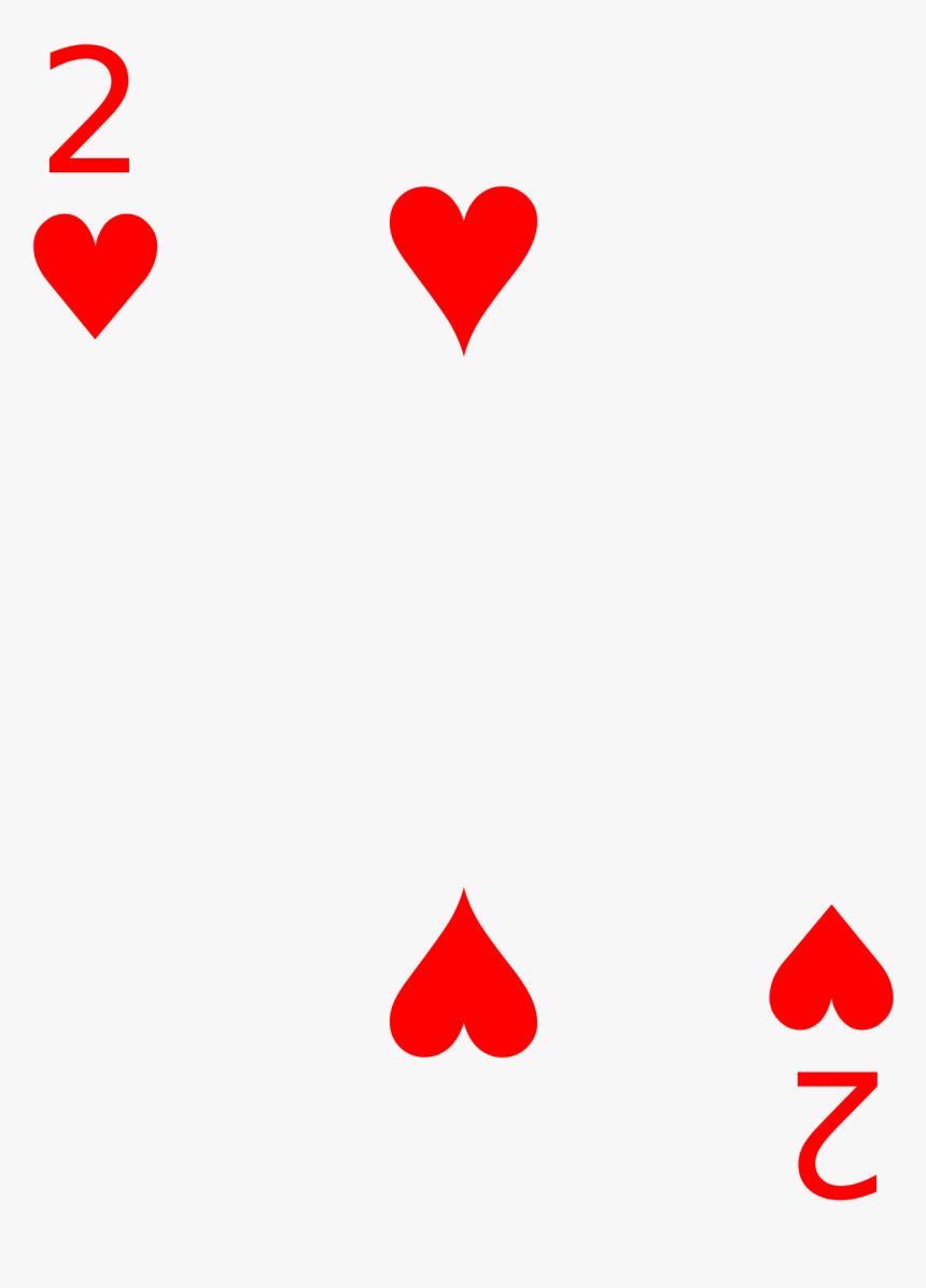 Playing Card 2 Of Hearts, HD Png Download, Free Download