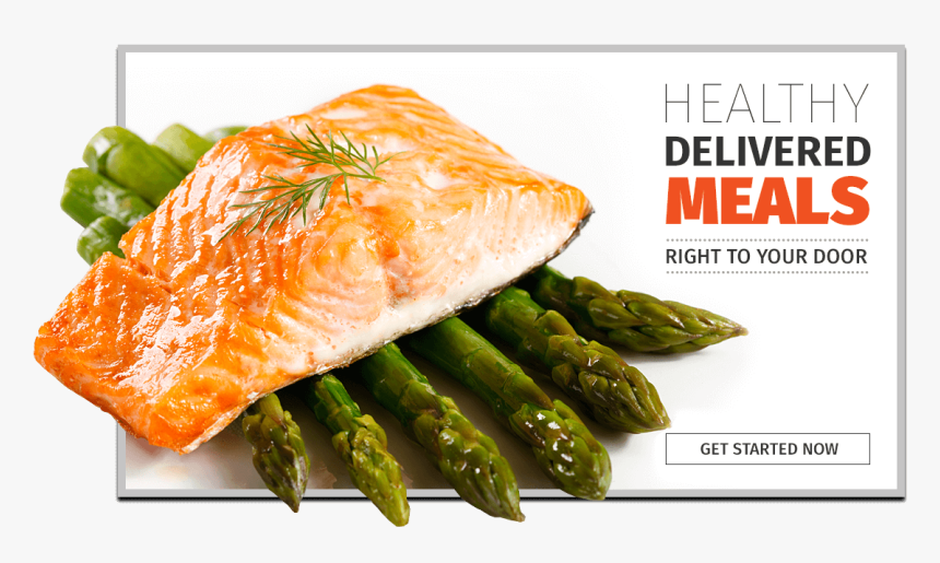 Healthy Food Delivery Service , Png Download - Grilled Salmon With Asparagus, Transparent Png, Free Download