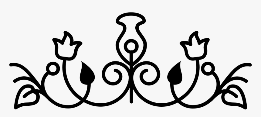 Floral Design With Horizontal Symmetry - Flower Vine Vector Png, Transparent Png, Free Download