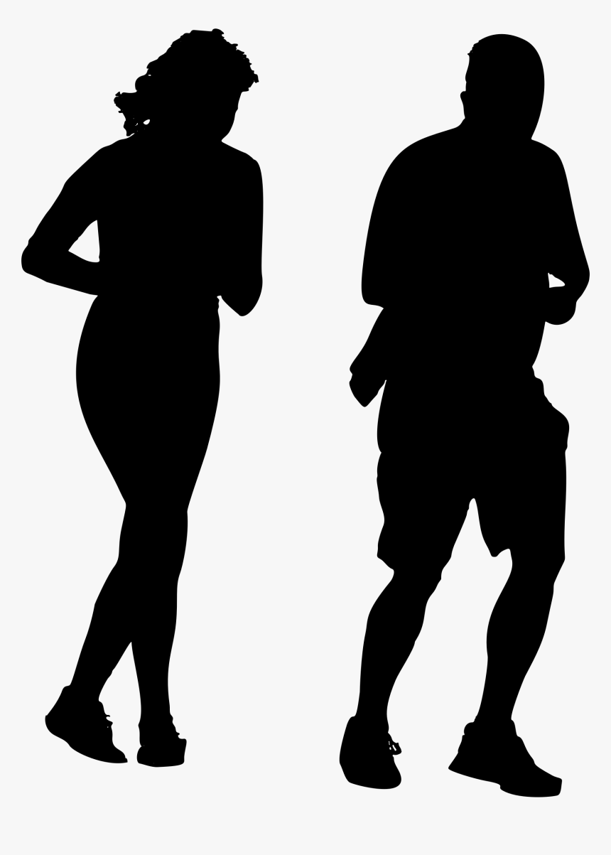 Jogging Silhouette Png, Transparent Png, Free Download