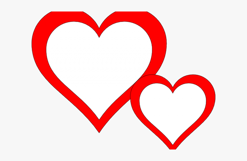 Two Hearts Clipart - Heart With Smaller Heart, HD Png Download, Free Download