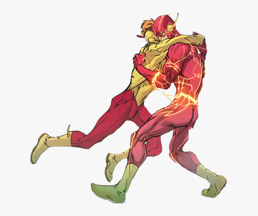 Transparent Kid Flash Png - Flash And Kid Flash Hug, Png Download, Free Download
