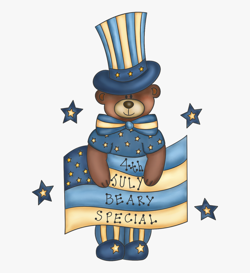 Free 4th Of July Bear Graphic, HD Png Download, Free Download