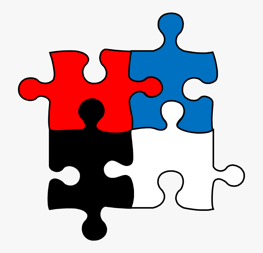 Jigsaw Puzzle Puzz 3d Clip Art - Four Interlocking Puzzle Pieces, HD Png Download, Free Download