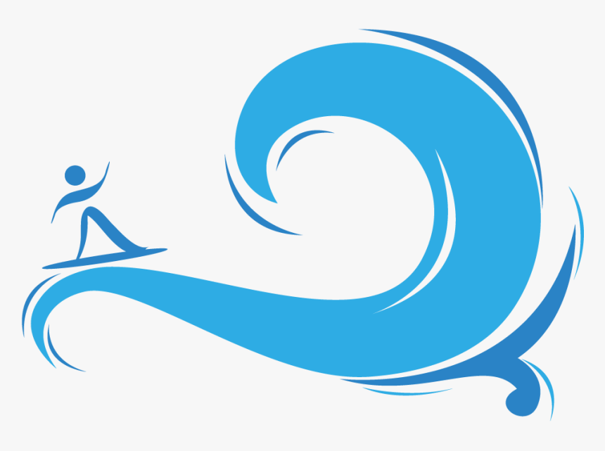 Surfing Wave Euclidean Vector Figures Hand-painted - Surfing Waves Clipart, HD Png Download, Free Download