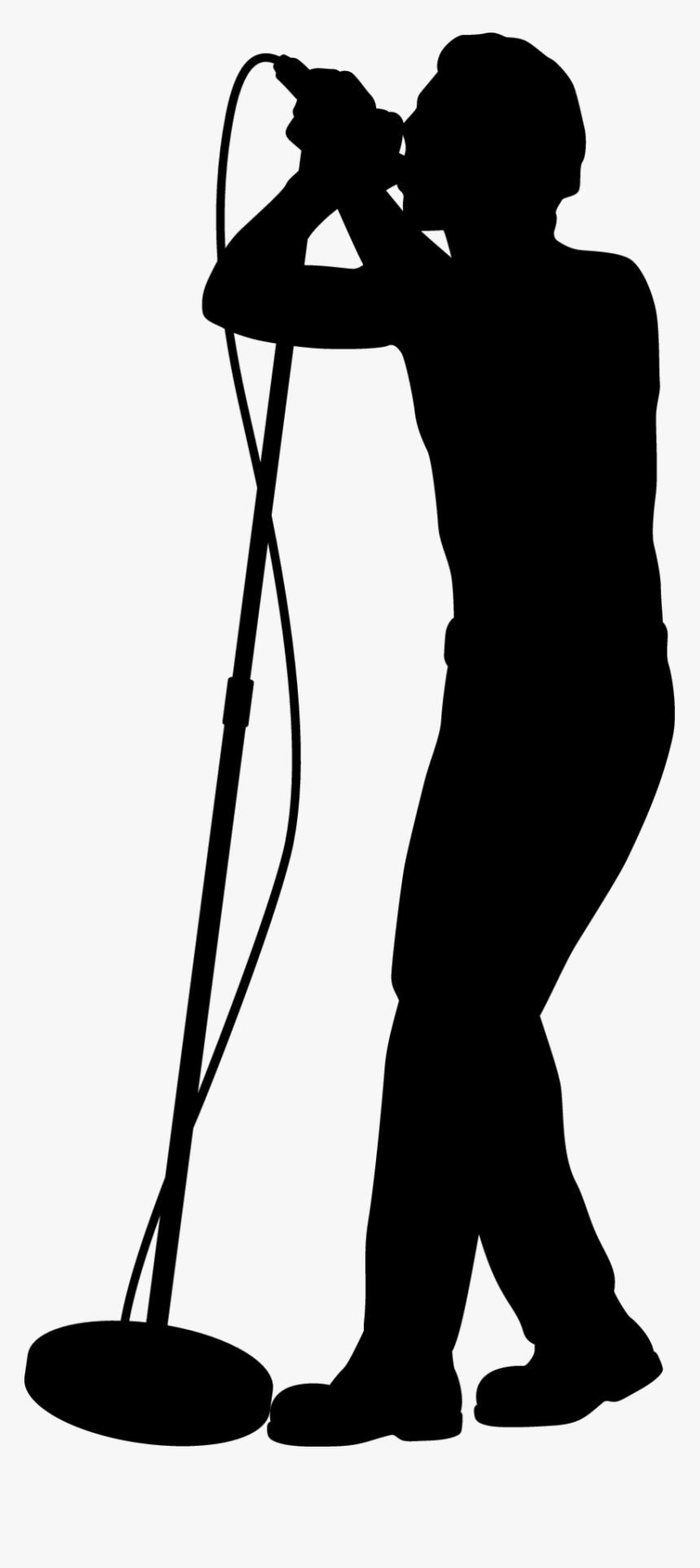 Silhouette Singer-songwriter Singing Female Clip Art - Singer Clip Art, HD Png Download, Free Download