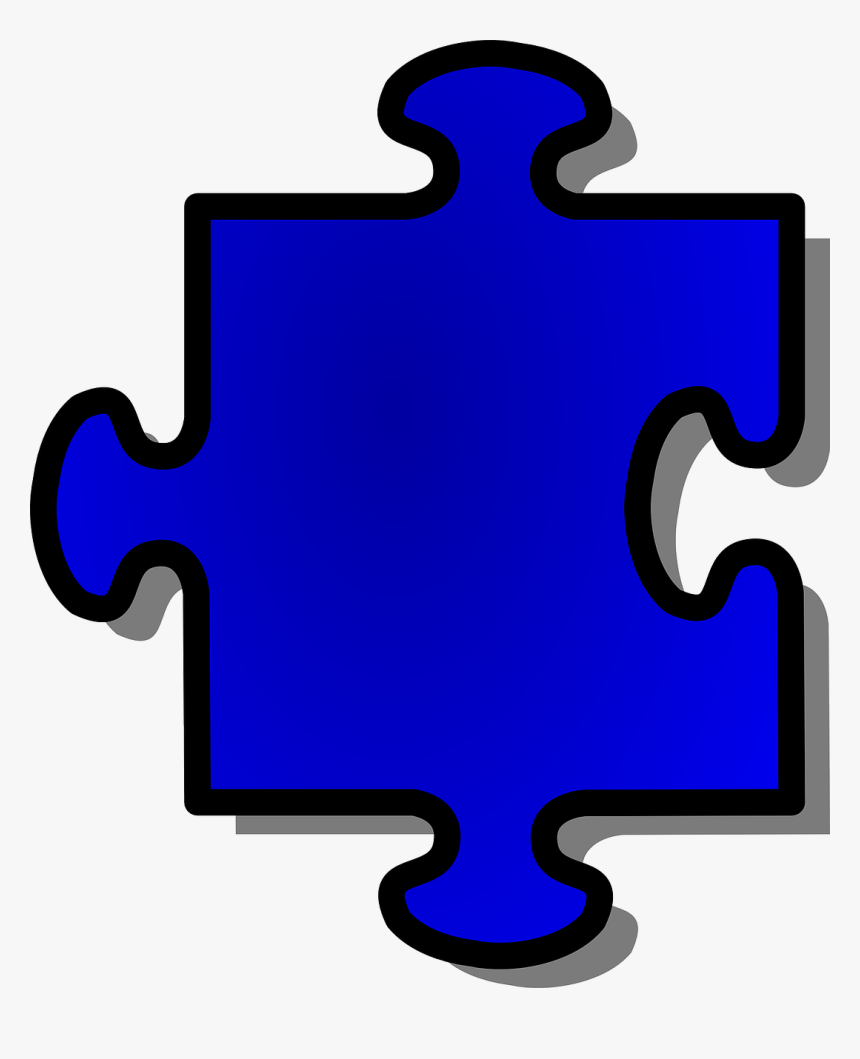 Jigsaw, Puzzle, Piece, Single, Game, Blue, Join, Solve - Single Puzzle Piece Clipart, HD Png Download, Free Download