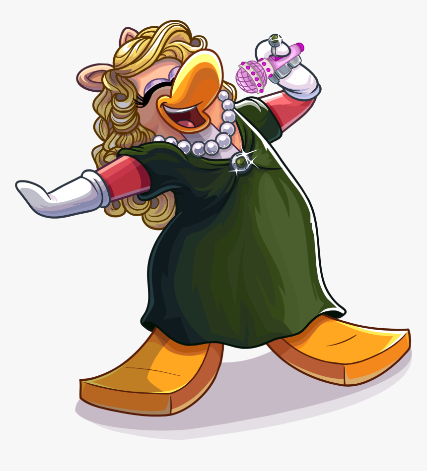 Singing Transparent Png - Miss Piggy Club Penguin, Png Download, Free Download